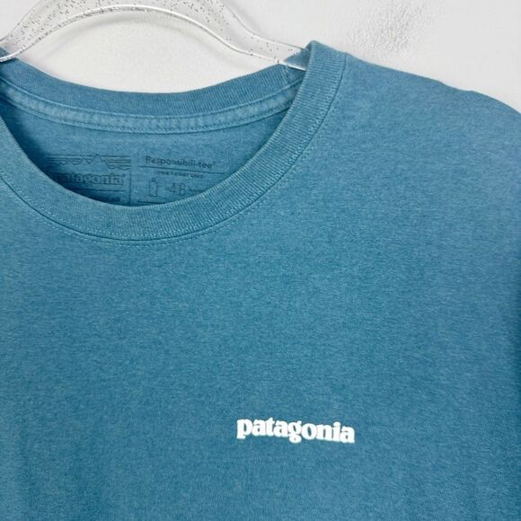 PATAGONIA | Relaxed Fit Teal Blue Short Sleeve Classic Tee Men’s Size Large - Picture 3 of 6